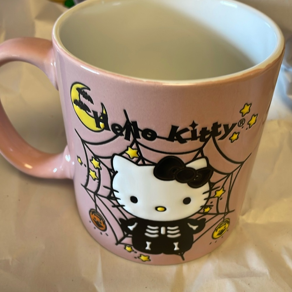 Hello Kitty Halloween Pink 20oz ceramic mug Coffee Tea Mug Super cute Morning